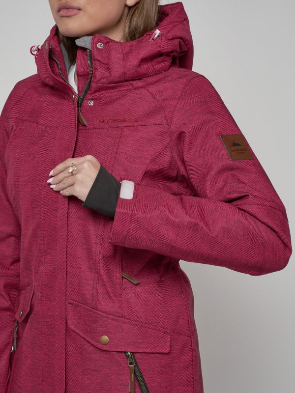 Parka MTFORCE women's hooded crimson 19002M